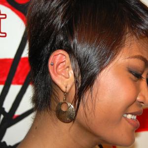 Helix stud piercing by Dr.Ink Atkatattoo