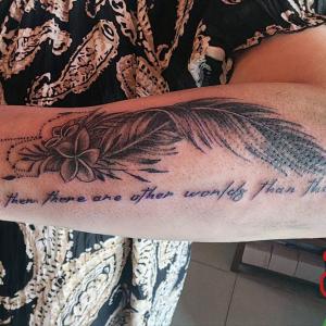 Feather tattoo by Dr.Ink, Atkatattoo