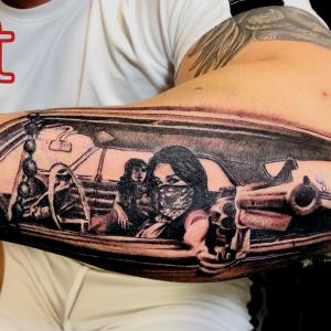 Shooting tattoo by Dr.Ink Atkatattoo