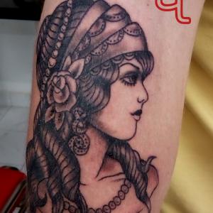 Gypsy girl tattoo by Dr.Ink Atkatattoo