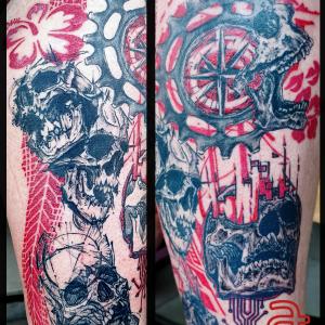 Skulls tattoo by Dr.Ink, Atkatattoo