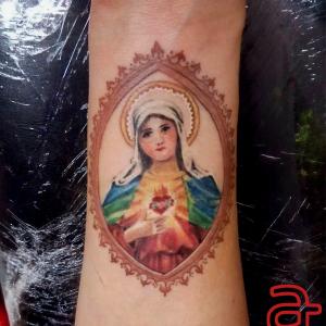 Virgin Mary tattoo by Dr.Ink Atkatattoo