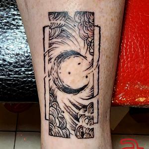 Moon tattoo by Dr.Ink Atkatattoo