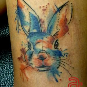 Rabbit tattoo by Dr.Ink Atkatattoo