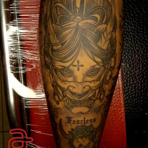 Calf sleeve tattoo by Dr.Ink, Atkatattoo