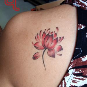 Simple lotus tattoo by Dr.Ink Atkatattoo