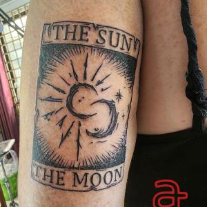 Sun and Moon tattoo by Dr.Ink Atkatattoo