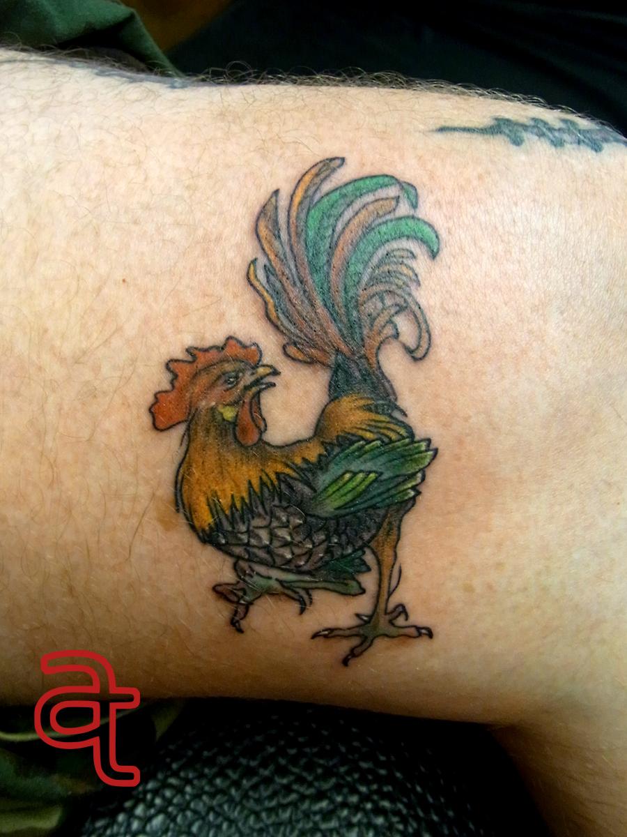 Rooster tattoo by Dr.Ink Atkatattoo