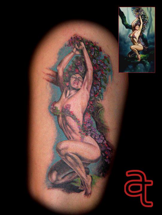 Earth goddess tattoo by Dr.Ink Atkatattoo