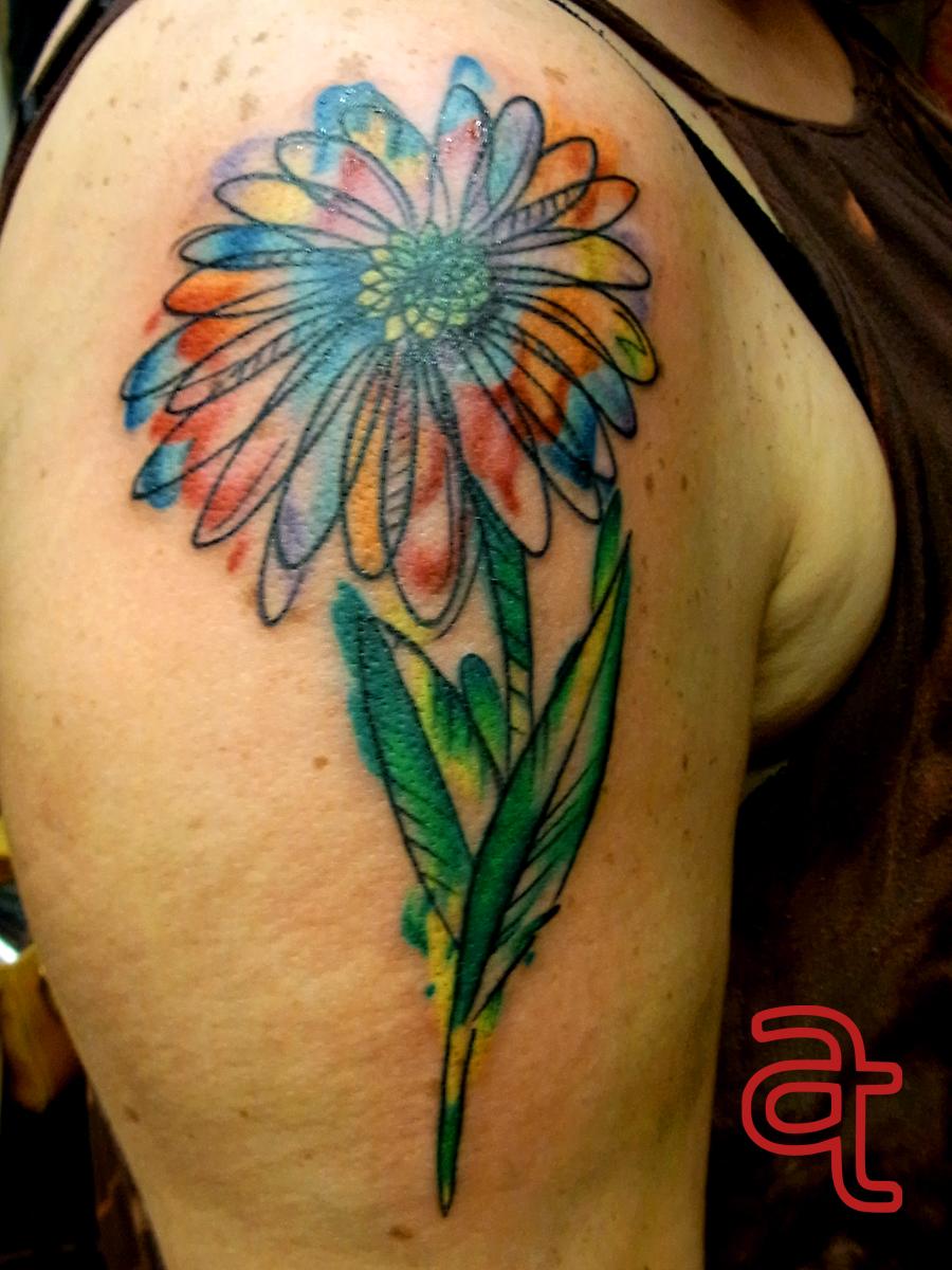Flower tattoo by Dr.Ink Atkatattoo
