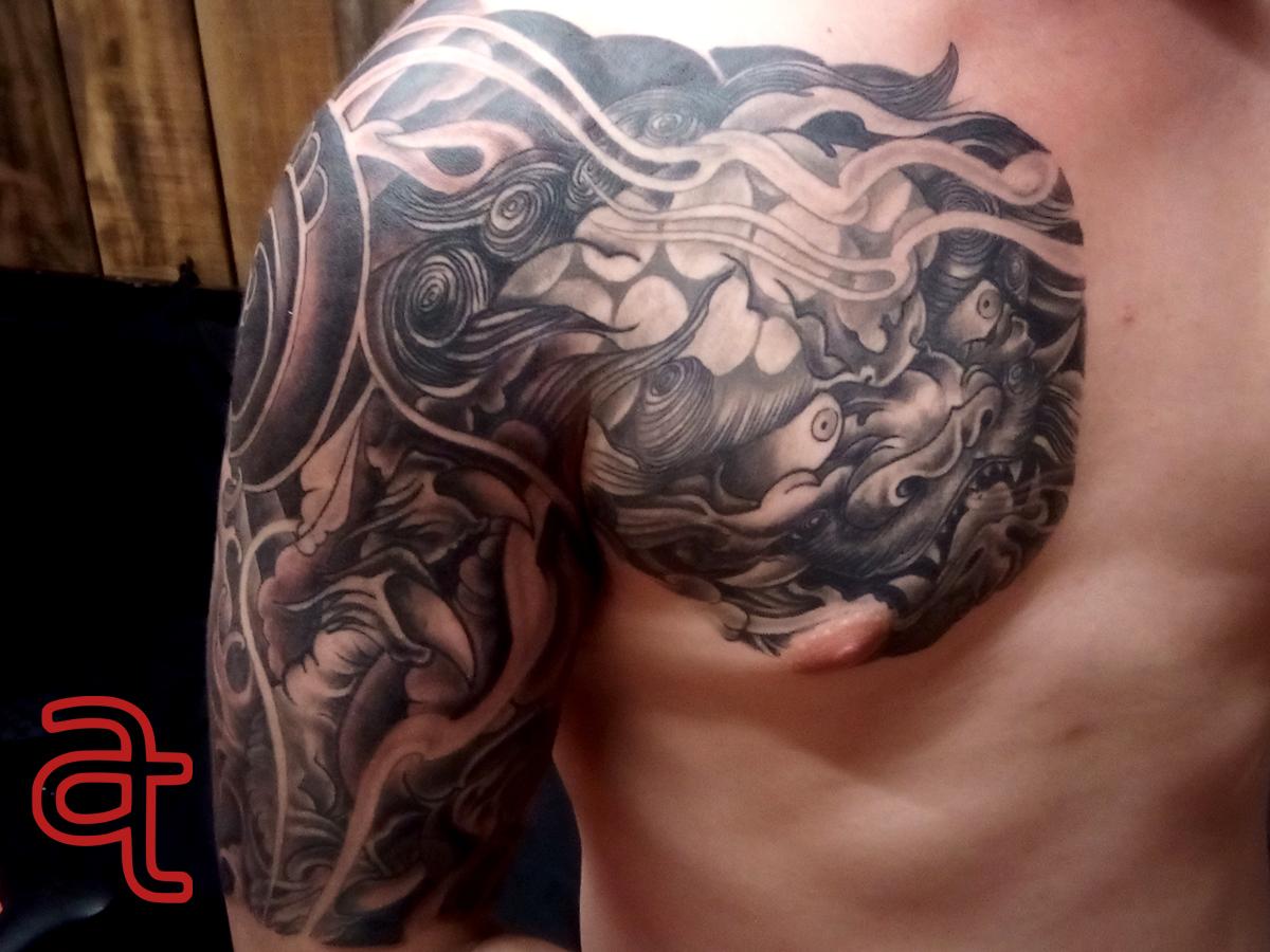 Foo dog tattoo by Dr.Ink Atkatattoo Foo dog tattoo by Dr.Ink Atkatattoo