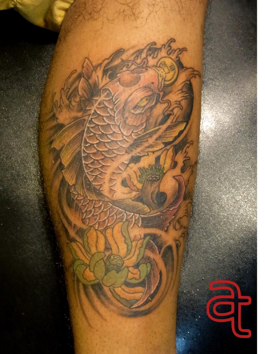 Koi fish tattoo by Dr.Ink Atkatattoo