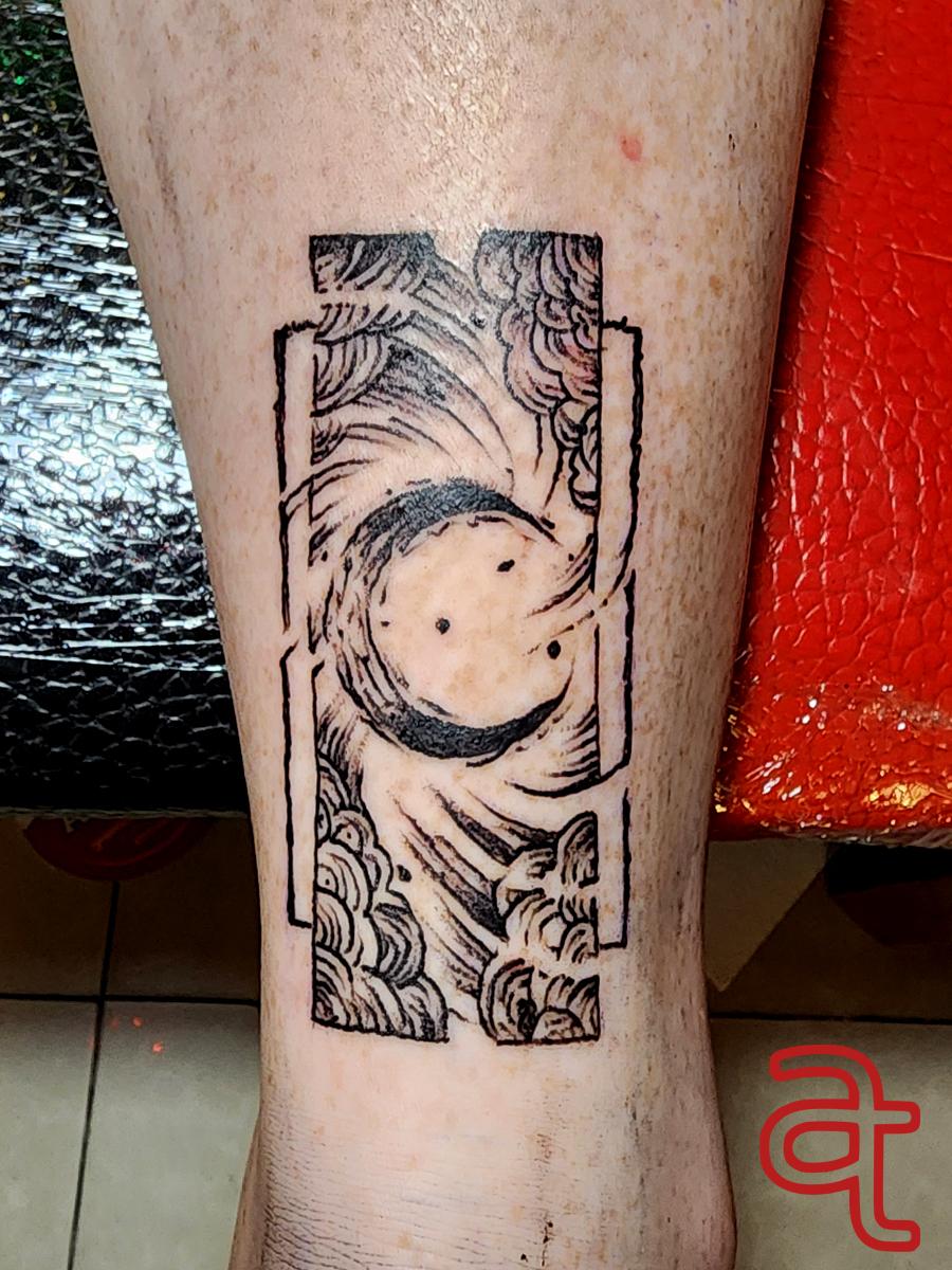 Moon tattoo by Dr.Ink Atkatattoo