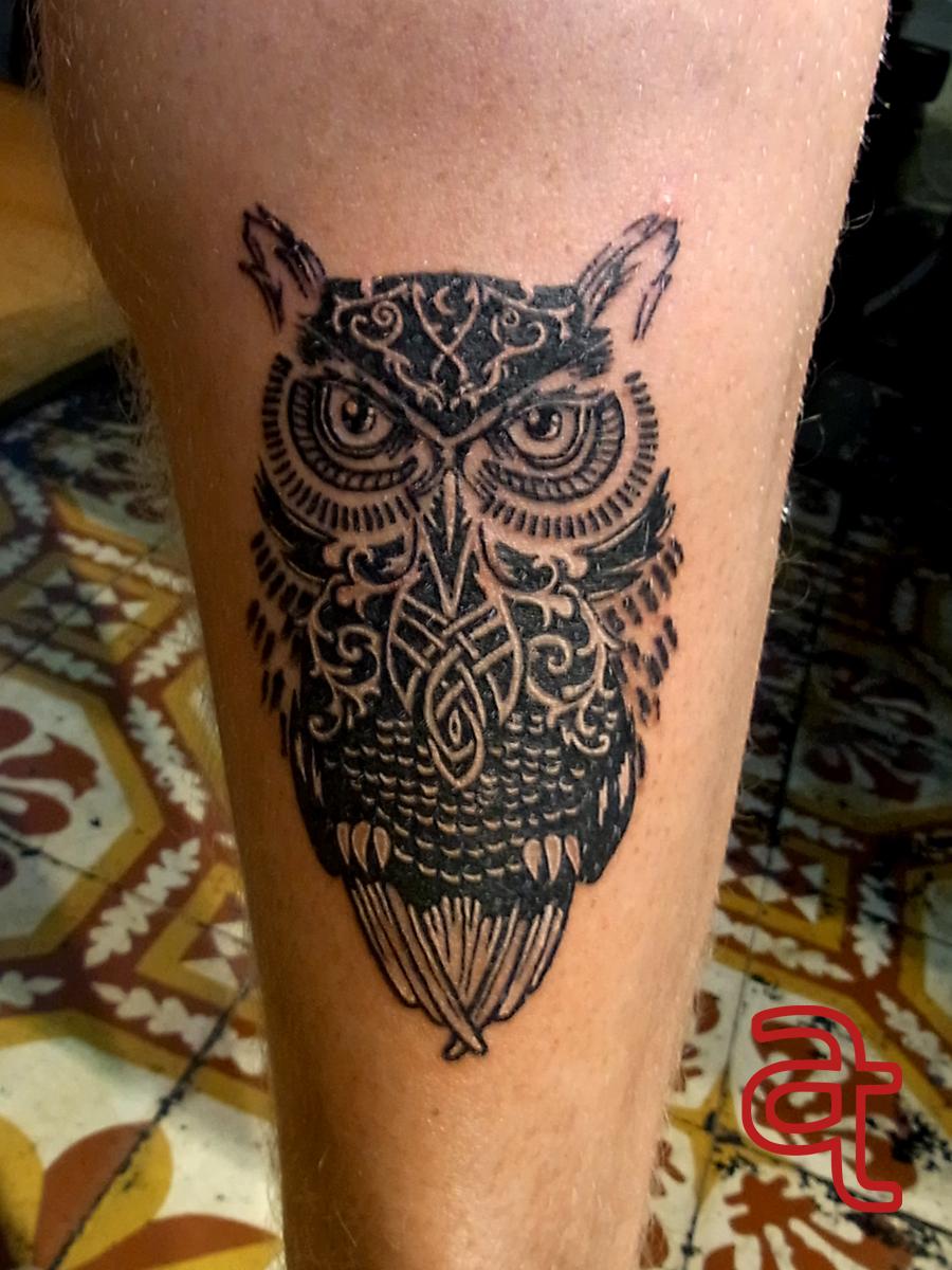Owl tattoo by Dr.Ink Atkatattoo