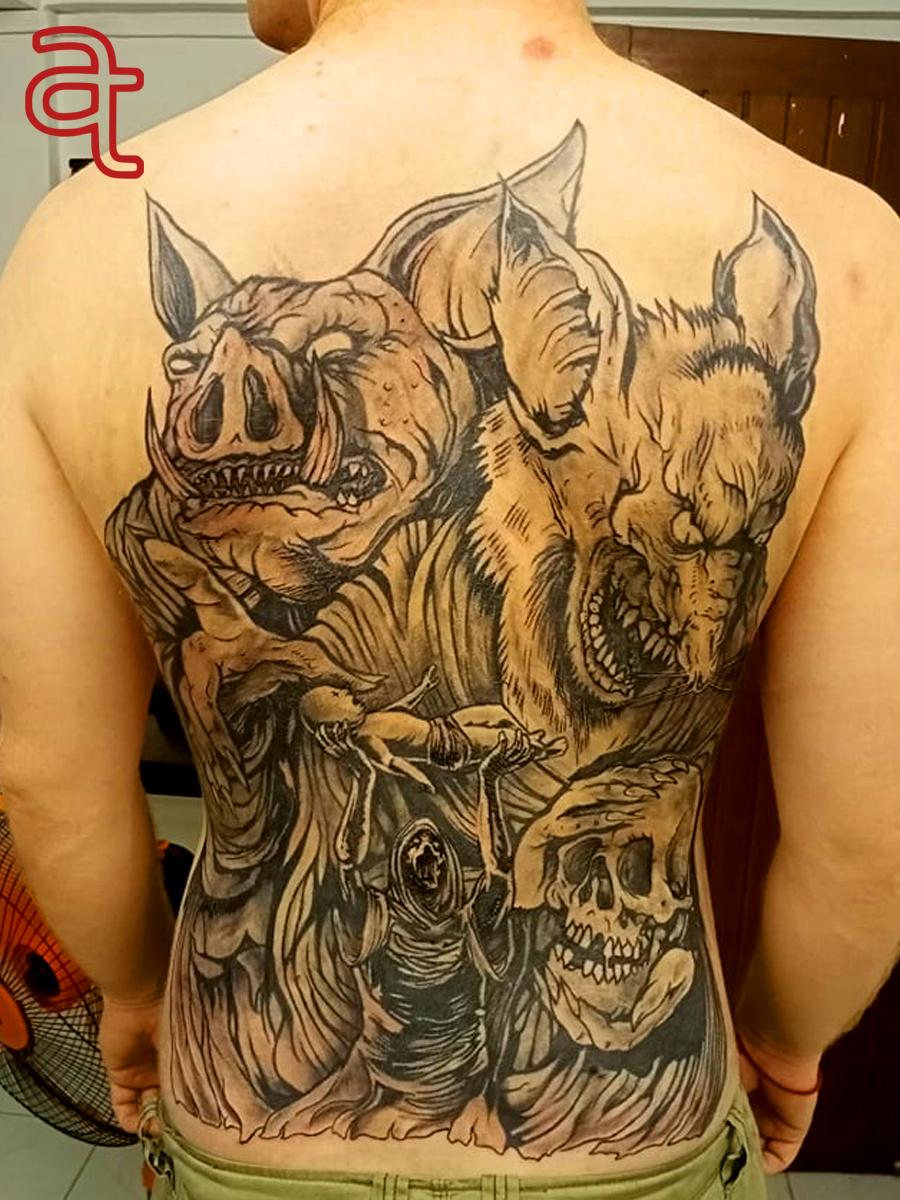 Arch Enemy Album Cover tattoo by Dr.Ink, Atkatattoo