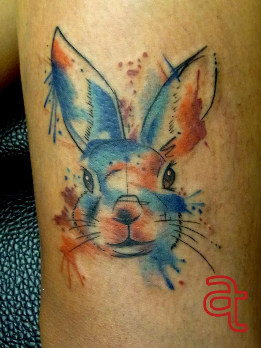 Rabbit tattoo by Dr.Ink Atkatattoo