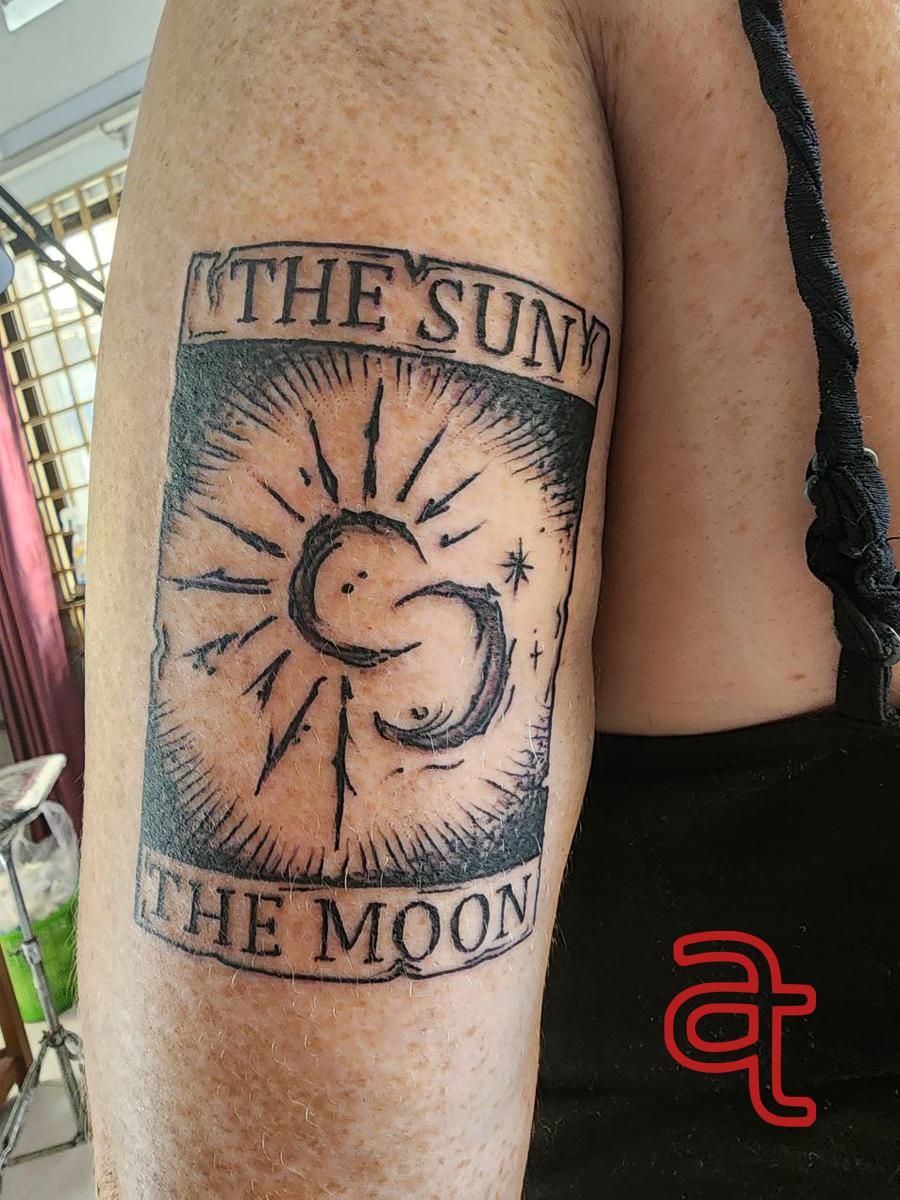 Sun and Moon tattoo by Dr.Ink Atkatattoo